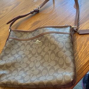 Coach Tan and Brown Crossbody Bag